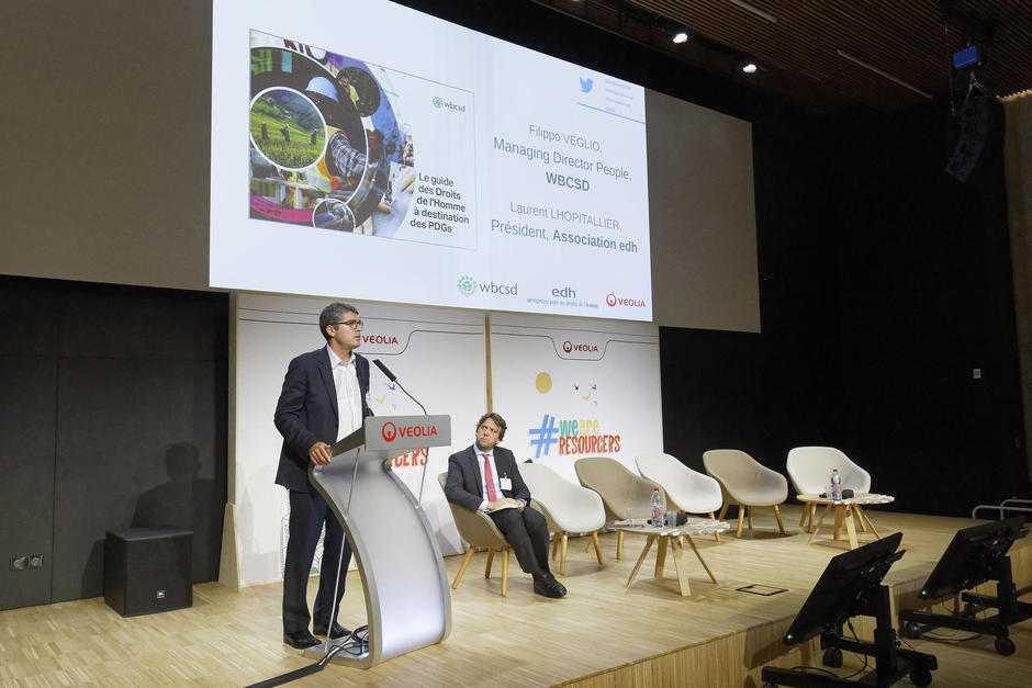 Human Rights & SDGs: summit meeting at Veolia headquarters following the release of WBCSD’s CEO Guide to Human Rights