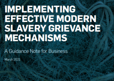 Implementing effective modern slavery grievance mechanisms