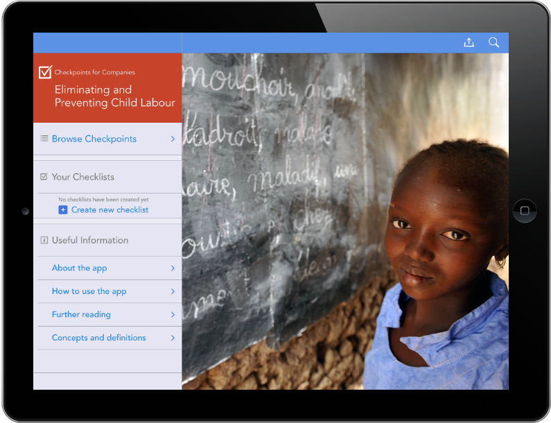 Eliminating and Preventing Child Labour: Checkpoints app
